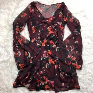 Abercrombie and Fitch floral bell sleeve dress